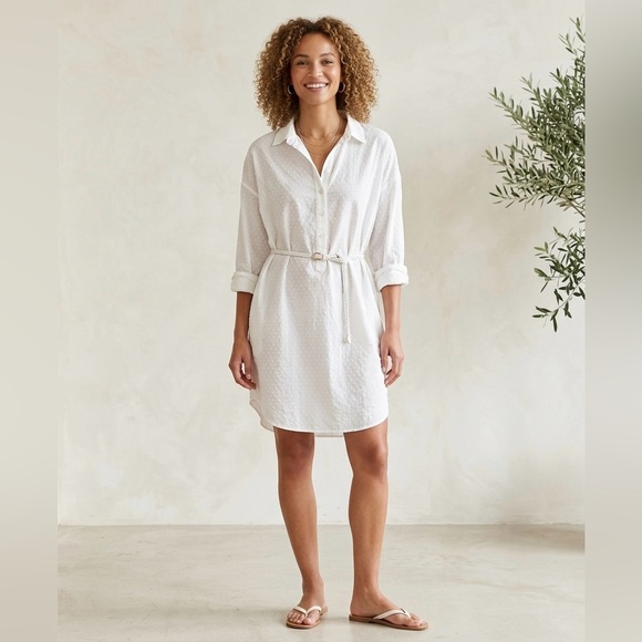 Pomander Place Dresses & Skirts - NWT Pomander Place White Swiss Dot Oversized Shirt Dress Beach Cover Up, Size XL